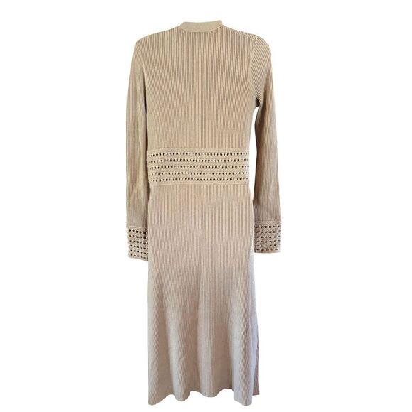 Jason Wu Merino Wool-& Cashmere Blend Midi-Dress in Camel NWT Size Small - Picture 8 of 12